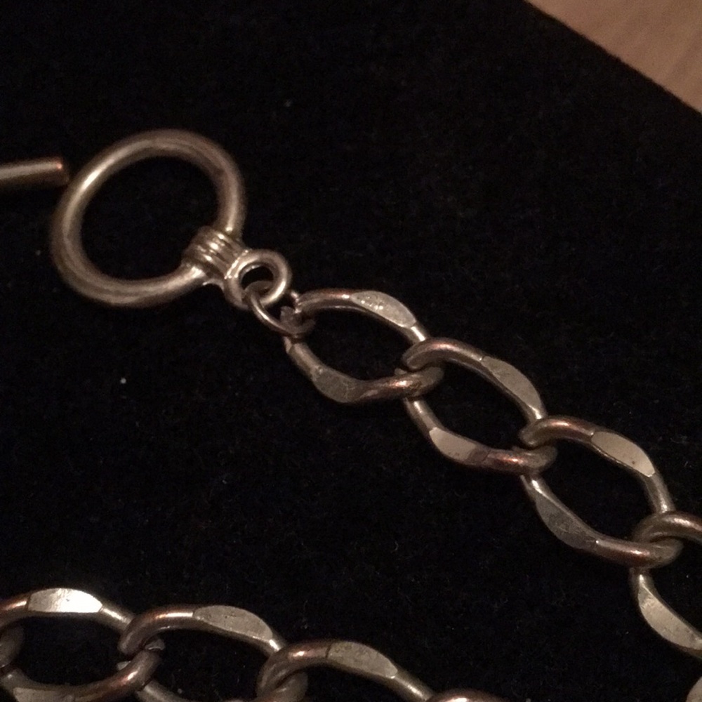 Silvertone Snowflake Charm Toggle Bracelet - image 3